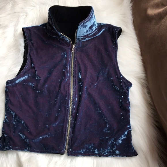 Reversible velvet vest - Picture 2 of 4
